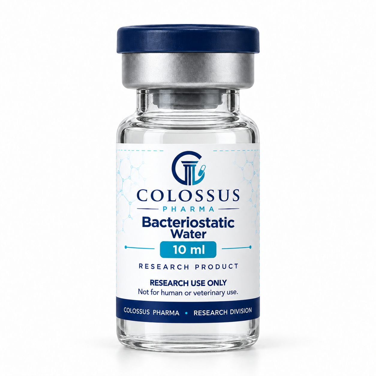 Colossus Pharma Bacteriostatic Water 10 ml vial mockup