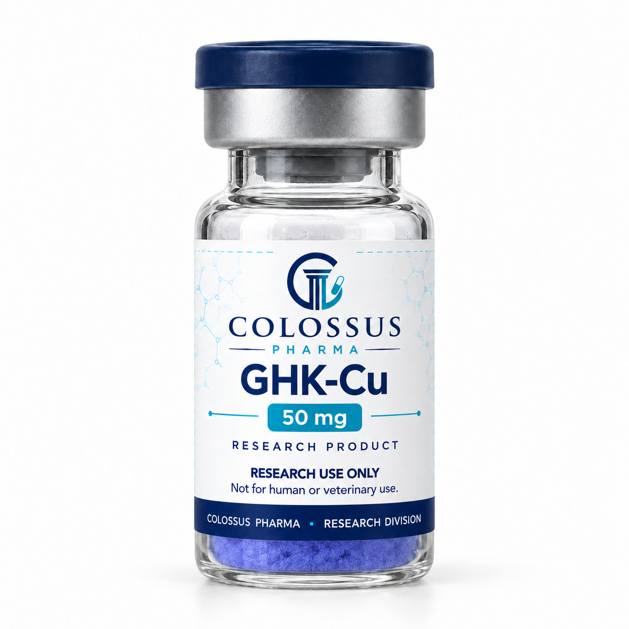 Colossus Pharma GHK-Cu 50 mg vial mockup